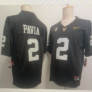 Diego Pavia Black Stitched Jersey Vapor